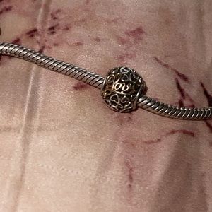 Pandora round heart charm